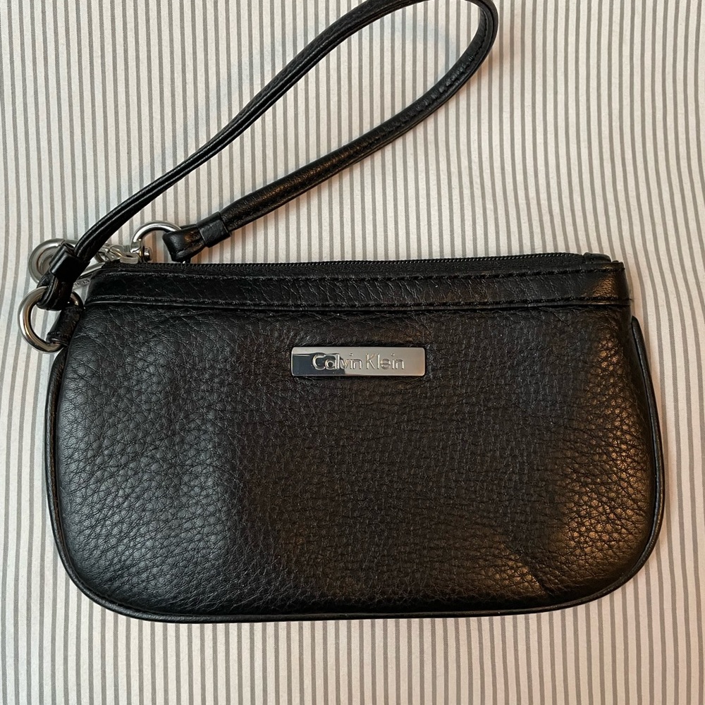 Calvin Klein wristlet leather